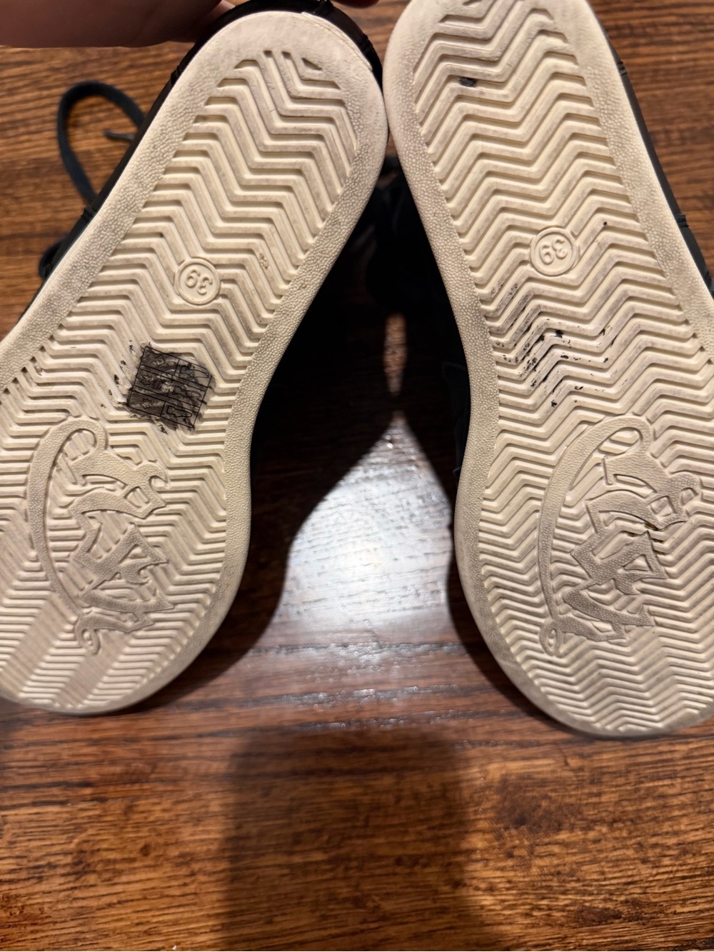 Ash Black Wedge Lace-Up Sneaker with White Trim - Picture 6 of 6